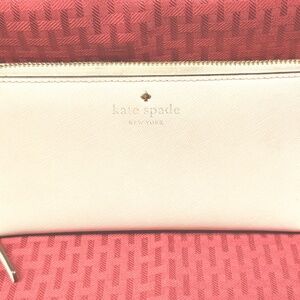 Kate Spade Zip Around Wallet Light Beige